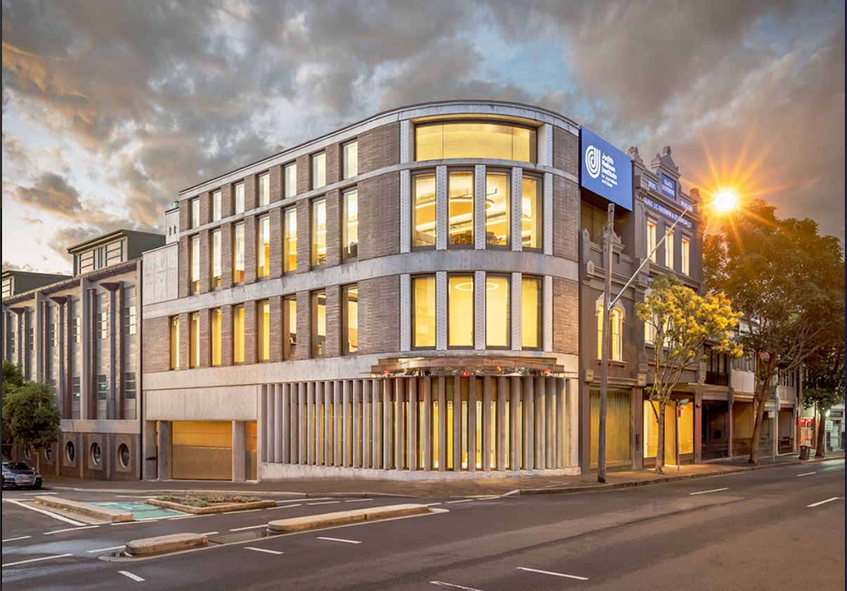 JN Institute building with glazed façade