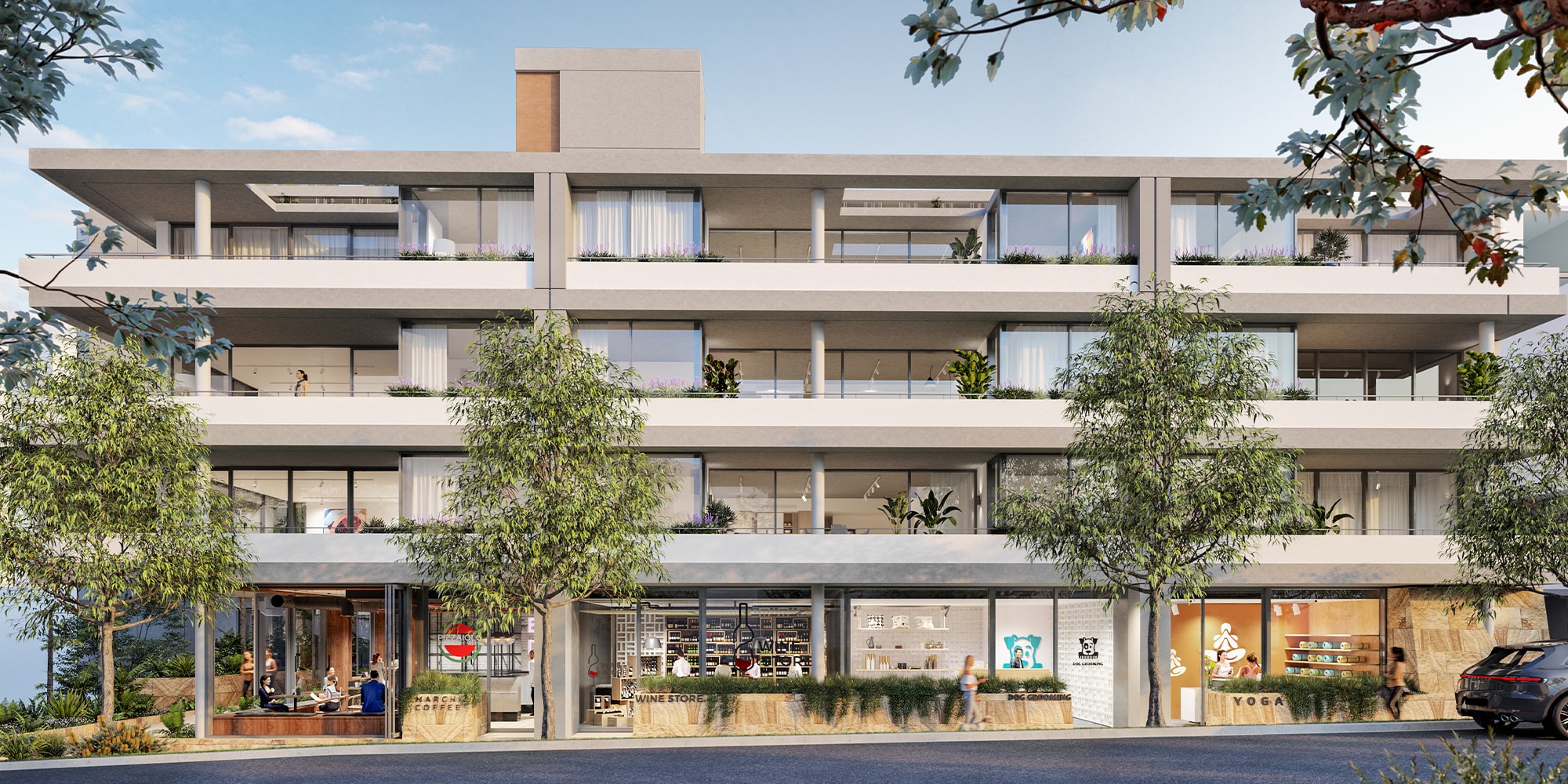 Northcote Apartments contemporary residential building with glazed façade